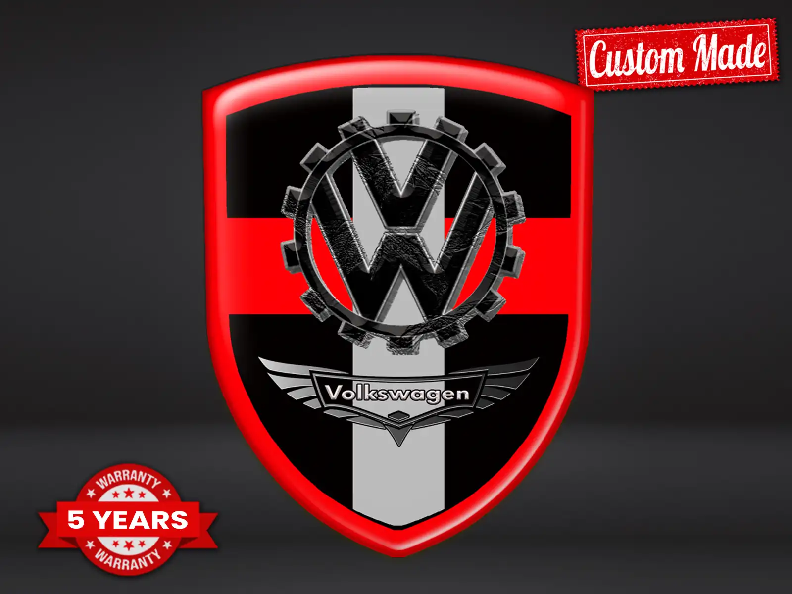 VW Wasserfestes Etikett Premium Minimal Professionell